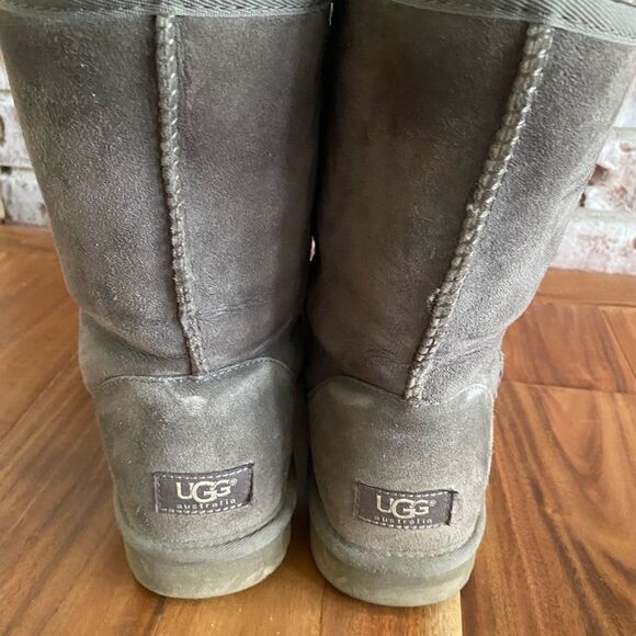 UGG Classic Gray Suede Boots - Picture 3 of 4